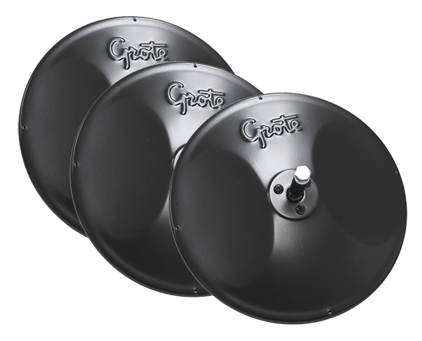 Grote Industries - 12182-3 – 8″ Round Convex Mirrors With Center-Mount Ball-Stud, Black, Bulk Pack