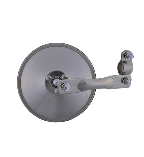 Grote Industries - 28033 – 5″ Round Clamp-On Spot Mirror, Stainless Steel, w/ Arm Assembly