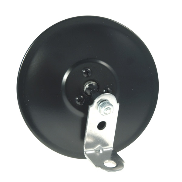 Grote Industries - 28152 – 5″ Round Clamp-On Spot Mirror, w/ “L” Bracket, Black