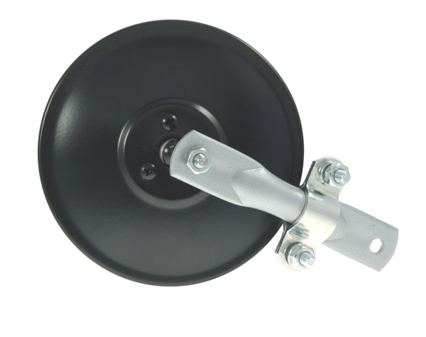 Grote Industries - 28162 – 5″ Round Clamp-On Spot Mirror, w/ Arm Assembly, Powder Coat, Black