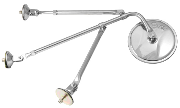 Grote Industries - 28443 – Conventional Fender-Mount Mirror, Stainless Steel Assembly Including Mirror (12183)