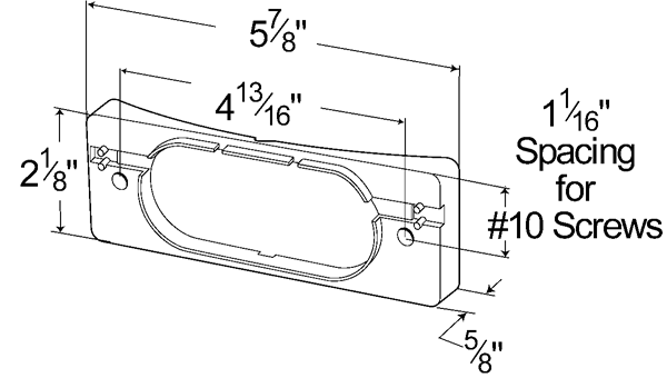 Grote Industries - 43030 – 9 1/2″ Corner Radius Bracket, White