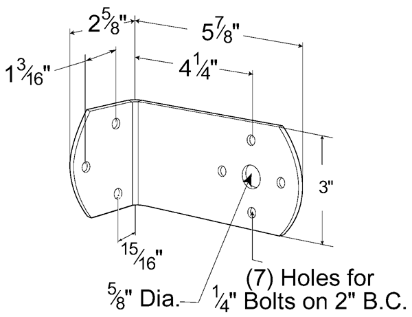 Grote Industries - 43282-3 – 7″ Jumbo Mounting Brackets, Black, Bulk Pack