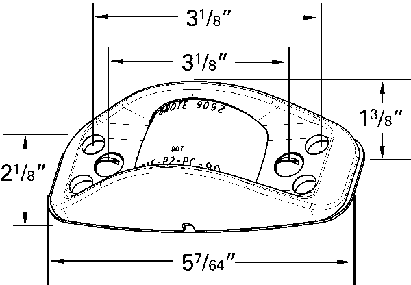 Grote Industries - 46282 – Die-Cast, Aluminum Clearance Marker Light, Flat Back, Red