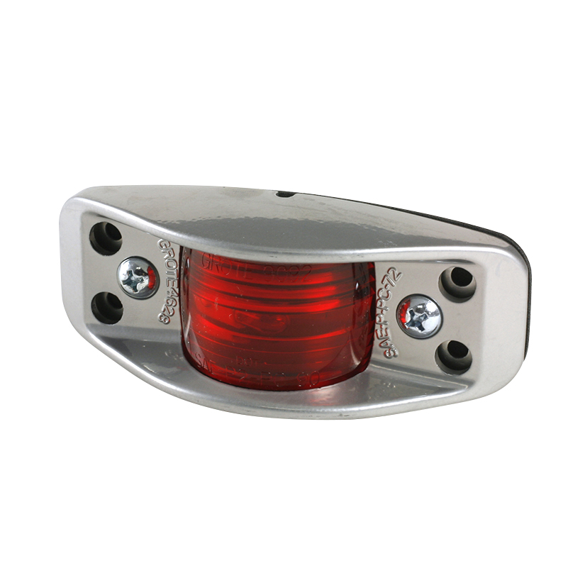 Grote Industries - 46282 – Die-Cast, Aluminum Clearance Marker Light, Flat Back, Red