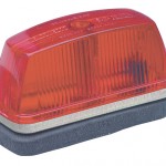 school bus rectangular marker light red