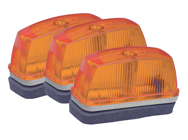 Grote Industries - 46333-3 – School Bus Rectangular Marker Light, Yellow, Bulk Pack