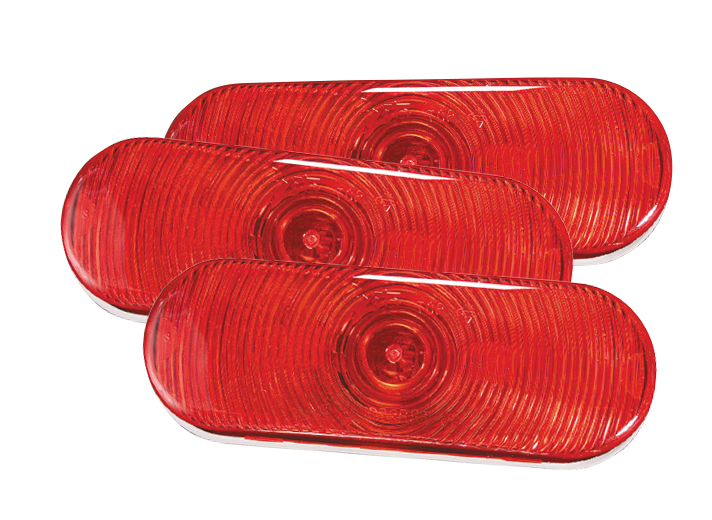 Grote Industries - 52892-3 – Torsion Mount® III Oval Stop Tail Turn Light, Female Pin, Red, Bulk Pack