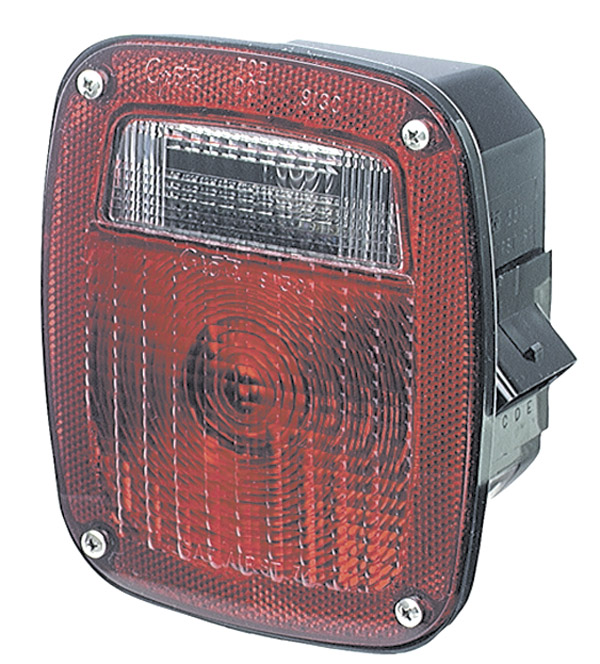 53640 led stop turn light lh w license window red grote 9130 light