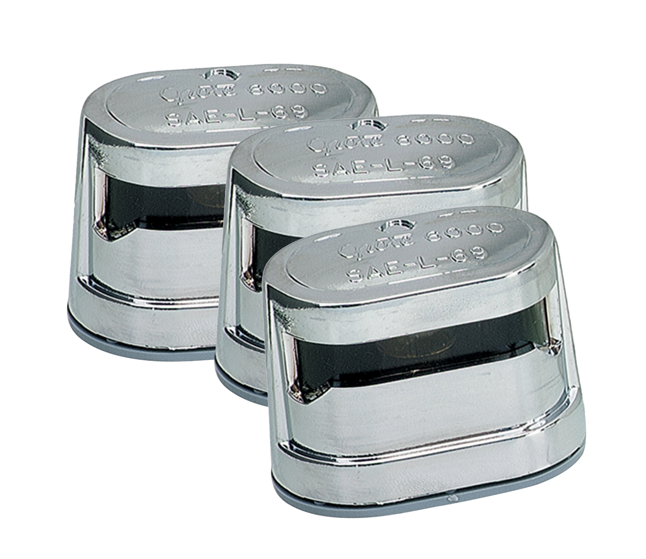 Grote Industries - 60011-3 – Resealable License Light, Triple Chrome, Bulk Pack