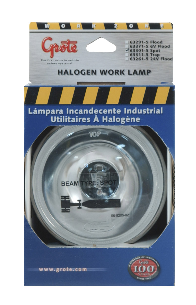 Grote Industries - 63301-5 – Par 36 Utility Light, Round Halogen Work Light, Spot, Retail Pack