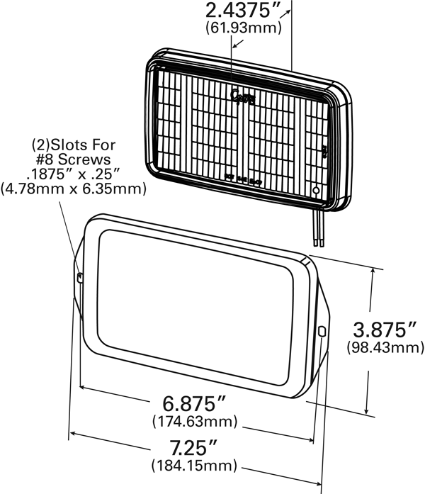 Grote Industries - 63610 – Trilliant® Mini LED WhiteLight™ Work Light, Flush Mount, 700 Lumens, Flood