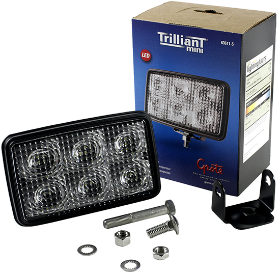 Grote Industries - 63611-5 – Trilliant® Mini LED WhiteLight™ Work Light, Clear, 700 Lumens, Flood, Retail Pack