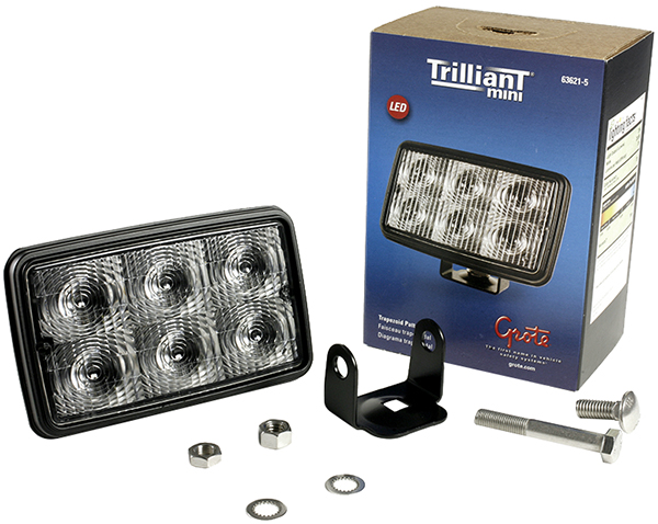 Grote Industries - 63621-5 – Trilliant® Mini LED WhiteLight™ Work Light, Trapezoid, 700 Lumens, Clear, Retail Pack