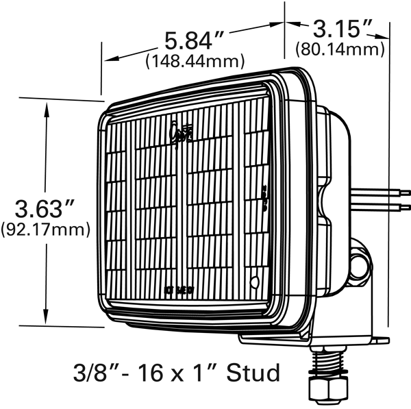 Grote Industries - 63731 – Trilliant® Mini LED WhiteLight™ Work Light, 24V, 700 Lumens, Clear, Spot