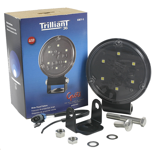 Grote Industries - 63871-5 – Trilliant® 36 LED Work Light, Hard Shell SuperSeal, Wide Flood, Retail Pack