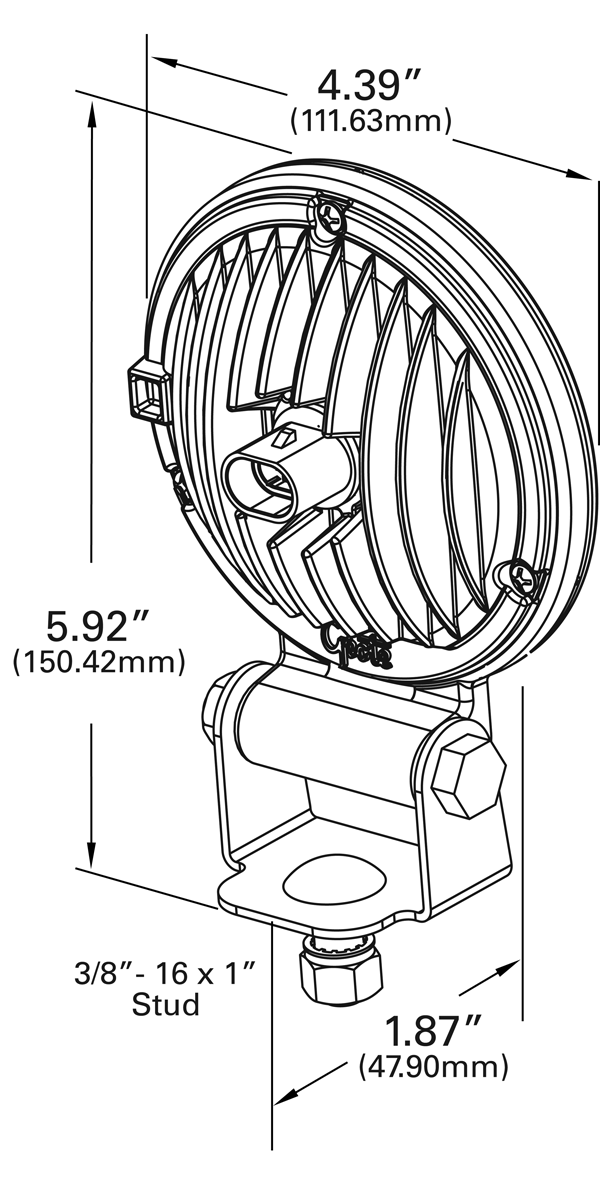 Grote Industries - 63871 – Trilliant® 36 LED Work Light, Hard Shell SuperSeal, Wide Flood