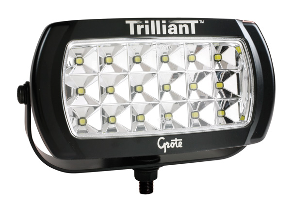 Grote Industries - 63E51 – Trilliant® LED Work Light, 2200 Lumens, w/ Reflector, Wide Flood, 12V/24V