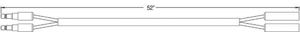 Grote Industries - 66133 – Two Standard Males To Two Standard Females, Marker Light jumper, 4′ 4″ (52″)