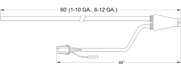 Grote Industries - 66701 – UBS® Main Harness 44″ ABS Drop-Out, 60′ Long