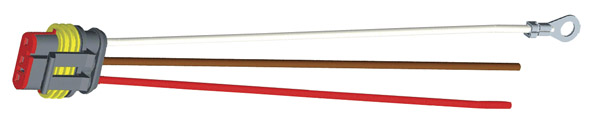 Grote Industries - 66861 – Hard-Shell Connector Pigtail, 11″ Long, Chassis Ground, Blunt Cut Wires, Dual Function