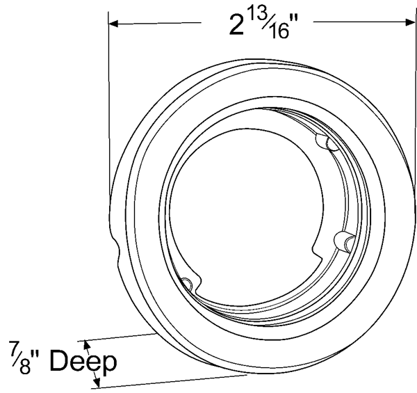 Grote Industries - 92120 – 2 5/16″ Hole Grommet, Open Grommet