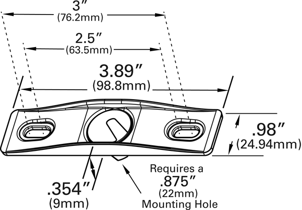 Grote Industries - 94350 – MicroNova® DOT Mounting Bracket, Gray