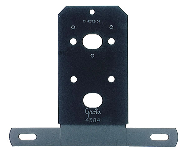 Grote Industries - 43842 – Universal License Plate Bracket, Black Enamel