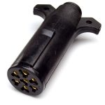 Heavy Duty 7-Way Nylon Plug Round Connectors With Brass Terminals, Plug Only