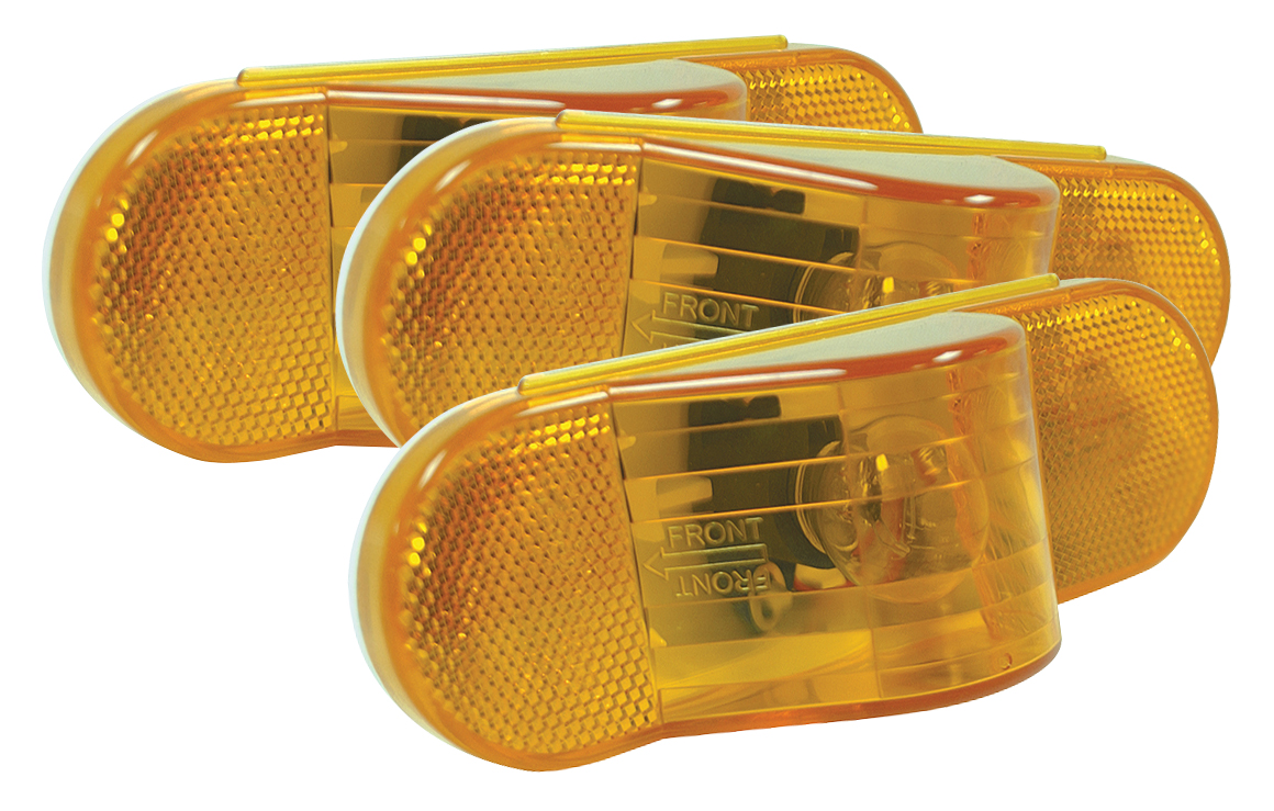 521933 Economy Oval Side Turn Marker Lights, Yellow,Bulk Pack