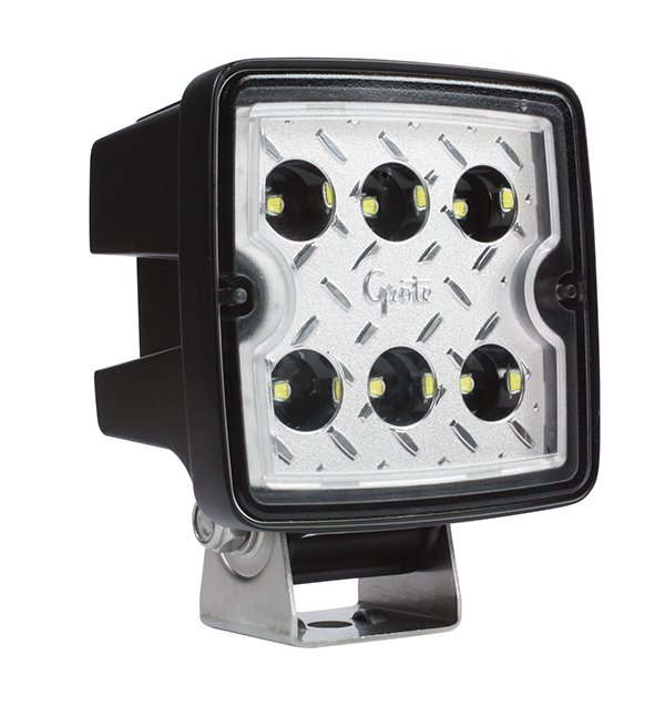 Grote Industries - 63L61 – Trilliant® Cube 2.0 LED Work Light, 2800 Lumens, Deutsch, Wide Flood