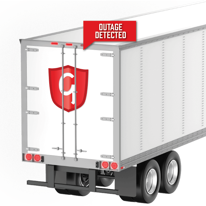 lamp outage detected on semi-trailer with Grote Guardian logo