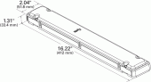 Grote product drawing - fontaine revolution led light system high mount stop turn clearance or id vignette