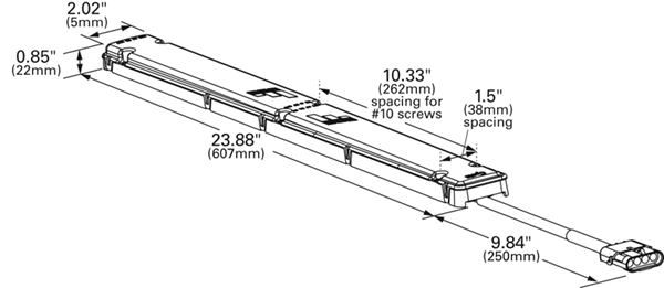 drawing of Grote's 01-5445-75 high-mount stop tail turn light