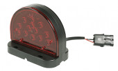 LED Stop Tail Turn Light for Agriculture, Single Sided Surface Mount, Black/Red thumbnail