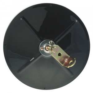 Espejo convexo de montaje central, 8 1/2", con punta esférica, negro