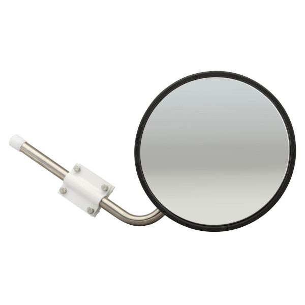 10 1/2" Convex Cross-Over Mirror, Mirror Assembly, Stainless Steel