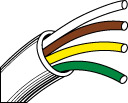 illustration of 7-Conductor Cable (SAE J1067 and J560)