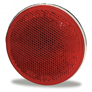 Sealed 3" Round Stick-On Reflector, Red