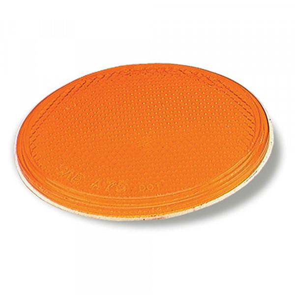 Reflector redondo adhesivo sellado, 3", Amarillo