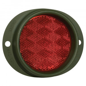 Steel Two-Hole Mounting Reflector, Red