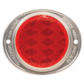 Reflektor mit Zwei-Loch-Befestigung aus Aluminium, Rot