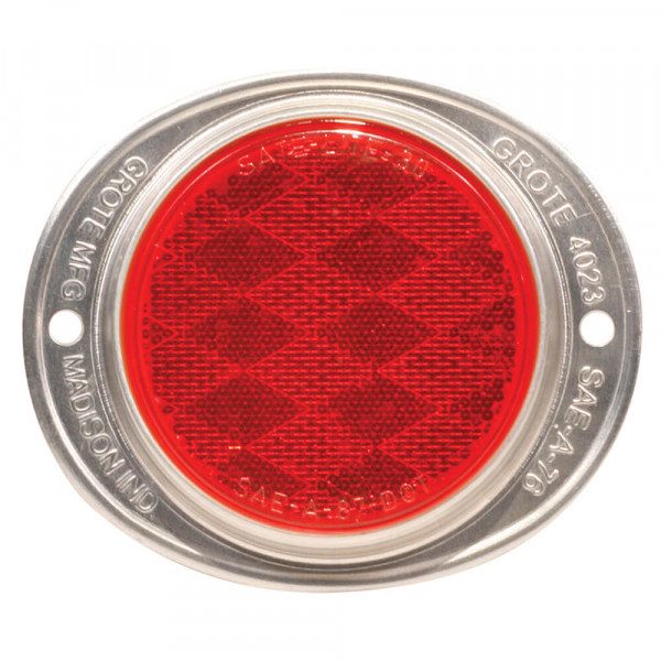 Aluminum Two-Hole Mounting Reflector, Red