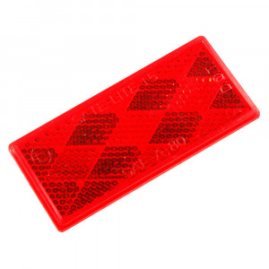 Red Stick-On Rectangular Reflector