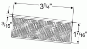 Grote product drawing - Stick-On Rectangular Reflector vignette