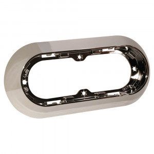 Surface-Mount Snap-In Flange For 6" Oval Lights, Chrome