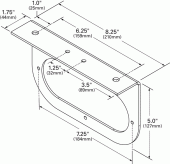 90º Angle Bracket Line Drawing Miniaturbild