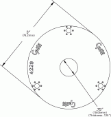 Grote product drawing - 3” round flange adapter thumbnail