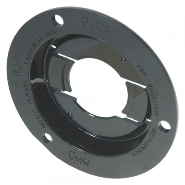 Theft-Resistant Mounting Flange For 2" Round Lights, Black