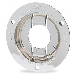 Theft-Resistant Mounting Flange For 2" Round Lights, Chrome